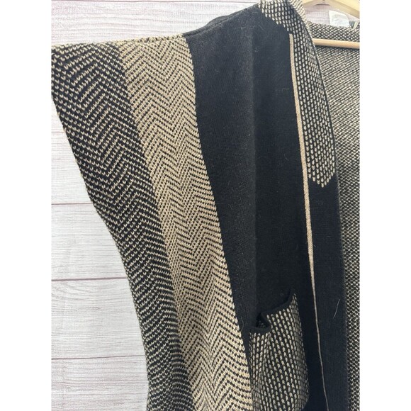 Cocogio Sweater  Cardigan Open Hoodie Women Black Wool Blend Made In Italy Wool - Picture 3 of 7